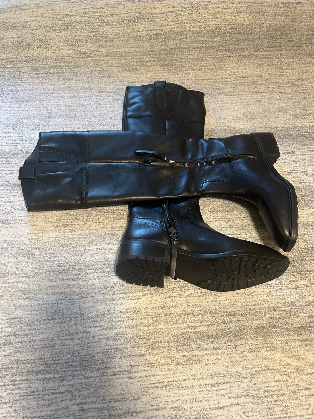 Sam Edelman Black Over-the-Knee Leather Boots